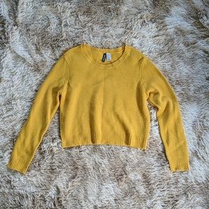 H&M mustard crop sweater